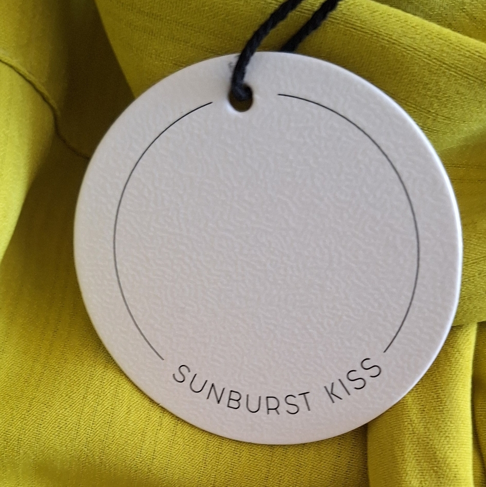 Sunburst Kiss Green Crop Top Shacket Size XL - Picture 5 of 5